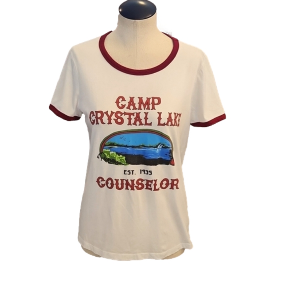 NWOT Womens Friday the 13th Camp Crystal Lake counselor tee size Medium.